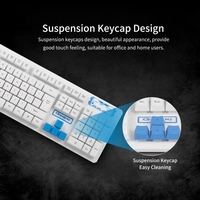 2.4G Clavier sans fil et souris optique Combo suspendu Keycap Support réglable Souris 3D pour Office Work Game (Noir)