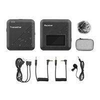 2.4G Mini Système de Microphone Lavalier sans Fil Émetteur Récepteur Micro Omnidirectionnel avec Étui de Rangement pour Appareil Photo Smartphone Vlog Enregistrement Vidéo Interview Streaming