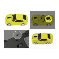 2.4G Sans Fil Souris de Voiture USB Ordinateur Souris Forme de Voiture 1000 DPI avec Récepteur de Lumière LED pour PC Portable Noir