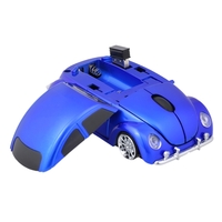 2.4G Sans Fil Souris de Voiture USB Ordinateur Souris Forme de Voiture 1000 DPI avec Récepteur de Lumière LED pour PC Portable Rouge