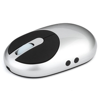 2.4G souris Rechargeable sans fil 3-vitesse réglable DPI souris optique ergonomique avec 3-port USB Hub Dock de charge argent