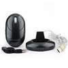 2.4G souris Rechargeable sans fil 3-vitesse réglable DPI souris optique ergonomique avec 3 ports USB Hub Dock de charge noir