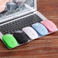 2.4G souris sans fil portable ultra-mince souris muette 4 clés sans fil souris optique 1600DPI pour ordinateur de bureau ordinateur portable rose