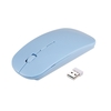 2.4G souris sans fil portable ultra-mince souris muette 4 touches sans fil souris optique 1600DPI pour ordinateur de bureau ordinateur portable bleu
