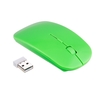 2.4G souris sans fil portable ultra-mince souris muette 4 touches sans fil souris optique 1600DPI pour ordinateur de bureau ordinateur portable vert