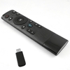 2.4G Télécommande Sans Fil avec USB Récepteur Entrée Voix pour Smart TV Android TV Box HTPC PC Projecteur Noir