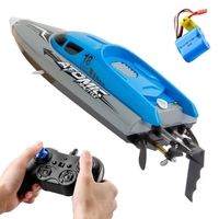 2.4GHz 4 canaux RC bateau télécommande bateau 30KM / H haute vitesse IPV7 étanche bateau de course pour enfants adultes