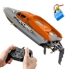 2.4GHz 4 canaux RC bateau télécommande bateau 30KM / H haute vitesse IPV7 étanche bateau de course pour enfants adultes