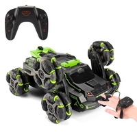 2.4GHz 4WD télécommande cascadeur voiture 2 Mode de contrôle Double face 360 ° véhicules rotatifs avec lumière de musique de pulvérisation