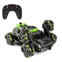 2.4GHz 4WD télécommande RC cascadeur voiture Double face 360 ° véhicules rotatifs avec lumière de musique de pulvérisation