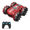 2.4GHz RC cascadeur voiture Double face voiture amphibie RC voiture 2 en 1 RC bateau 360° tourner avec des lumières LED