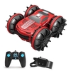 2.4GHz RC cascadeur voiture Double face voiture amphibie RC voiture 2 en 1 RC bateau 360° tourner avec LED lumières contrôle montre