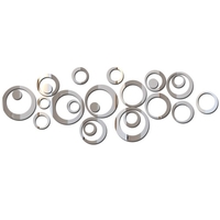 24PCS / Set 3D Miroir Rond Autocollant Acrylique Miroir Stickers Muraux