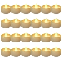 24Pcs électronique sans flamme bougie lampes blanc chaud clignotant mariage décoration Simulation brillant bougie