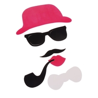24Pcs Set Masque Barbe Lunettes Chapeau lèvre tabac à pipe pour Masquerade mariage de Noël de fête d
