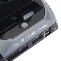 2.5 "3.5" SATA / IDE HDD 2-Dual Dock Bay Hard Drive Docking Station e-SATA Card Reader Hub