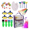 25 PCS Enfants Pinceaux Pinceaux Lavables Éponge Peinture Pinceau Ensemble pour Tout-Petits Enfants Début Bricolage Jouets D