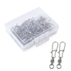 25 pièces / boîte connecteur à pression pivotant de pêche roulement à billes à roulement à billes broche à pression pivote Kit de matériel de pêche