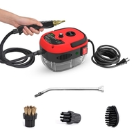 2500W Portable Nettoyeur Vapeur Haute Température Pressurisé Vapeur Machine De Nettoyage avec Têtes De Brosse pour Cuisine Meubles Salle De Bains Voiture