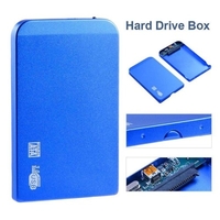 2.5in USB3.0 SATA SSD HDD Hard Drive Box 5Gbps 3TB USB3.0 SATA Portable Hard Drive Box (Bleu)