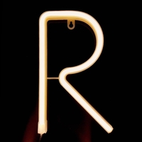 26 lettre LED lampe alimenté à piles A-Z forme blanc chaud
