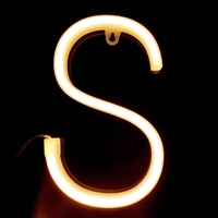 26 lettre LED lampe alimenté à piles A-Z forme blanc chaud