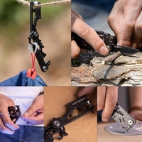 28 en 1 Mini EDC Multitool Couteau Poche Couteau Pliant Camping Gear