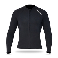 2mm néoprène hommes femmes haut de plongée avec fermeture à glissière avant combinaisons veste manches longues combinaison haut pour plongée en apnée plongée sous-marine surf sports nautiques natation