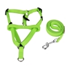 2pcs / Set chien harnais et laisse ensemble comprend harnais réglable 1.2m Laisse de marche S / M / L taille pour petit / moyen / gros chiens matériel en silicone