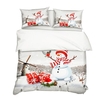 2pcs / set housse de couette motif imprimé bonhomme de neige style 3d noël