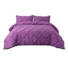 2pcs / set solide couleur à la main pincée plissée ensembles de literie