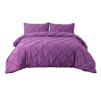 2pcs / set solide couleur à la main pincée plissée ensembles de literie