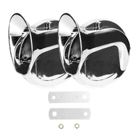 2pcs 12.0V Universal Air Horn Voiture Escargot Klaxon Électrique Double Tone Klaxon Fort Signal Modification Accessoires pour Voiture Camion Moto Bateau