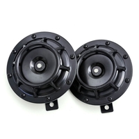 2Pcs 125mm 12V klaxon de voiture électrique Super fort ton haut/bas ton double klaxon Kit avec gril de protection pour motos voitures