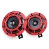 2Pcs 125mm 12V klaxon de voiture électrique Super fort ton haut/bas ton double klaxon Kit avec gril de protection pour motos voitures