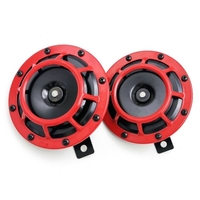 2Pcs 125mm 12V klaxon de voiture électrique Super fort ton haut/bas ton double klaxon Kit avec gril de protection pour motos voitures