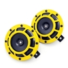 2Pcs 125mm 12V klaxon de voiture électrique Super fort ton haut/bas ton double klaxon Kit avec gril de protection pour motos voitures