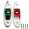 2pcs 12V Marine Boat LED Side Bow Lights Rouge et Vert LED Indicateurs Feux de Navigation Yacht Lights Feux de Voile