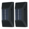 2pcs 6V 12W 6LEDs Applique murale à énergie solaire Lampe extérieure éclairée haut et bas