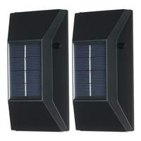 2pcs 6V 12W 6LEDs Applique murale à énergie solaire Lampe extérieure éclairée haut et bas