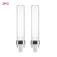 2PCS 9W G23 base Aquarium Fish Tank stérilisateur UV Purificateur Ampoules germicide ultraviolette de remplacement Ampoules