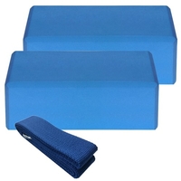 2pcs blocs de yoga EVA 1pcs blocs de stabilité de la courroie de yoga en coton