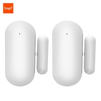 2pcs Capteurs de portes WIFI Tuya Alarmes de contact Fenêtre sans fil Détecteur d