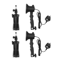 2PCS Desktop Fill Light Professional LED Video Light Kit Studio Light 16PCS Light Beads Température de couleur 5500K CRI 85+ avec poignée confortable Trépied réglable pour Portrait Produit Photographie Prise de vue vidéo