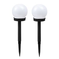 2pcs extérieur étanche LED solaire boule lumière jardin pelouse lampe chemin lumière du sol