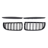 2Pcs Gloss Black Pare-chocs Avant Capot Kidney Grille Racing Grille Remplacement pour BMW E90 4 Portes 2005-2008