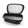 2Pcs Gloss Black Pare-chocs Avant Capot Kidney Grille Racing Grille Remplacement pour BMW Série 5 E39 M5 1999-2003