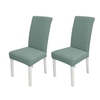 2pcs Housse de chaise de salle à manger Housse de chaise amovible haute extensible