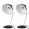 2PCS Industrielle Moderne Rétro Lampe De Bureau 110V AC Chevet Chevet Lampe De Lecture Flexible Matte Alliage Tête Lampe De Table En Métal pour Chambre Bureau Salon E26/E27 Ampoule Non Inclus