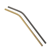 2pcs pailles en acier inoxydable réutilisables multicolores